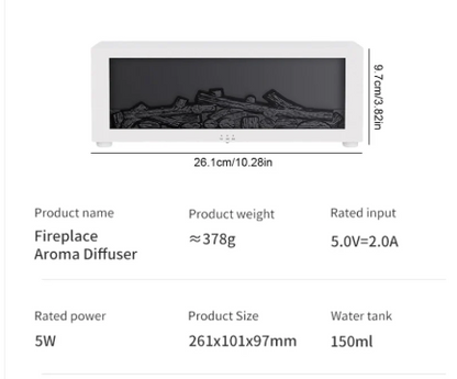 Humidificador difusor de aroma para chimenea